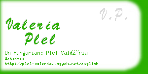 valeria plel business card